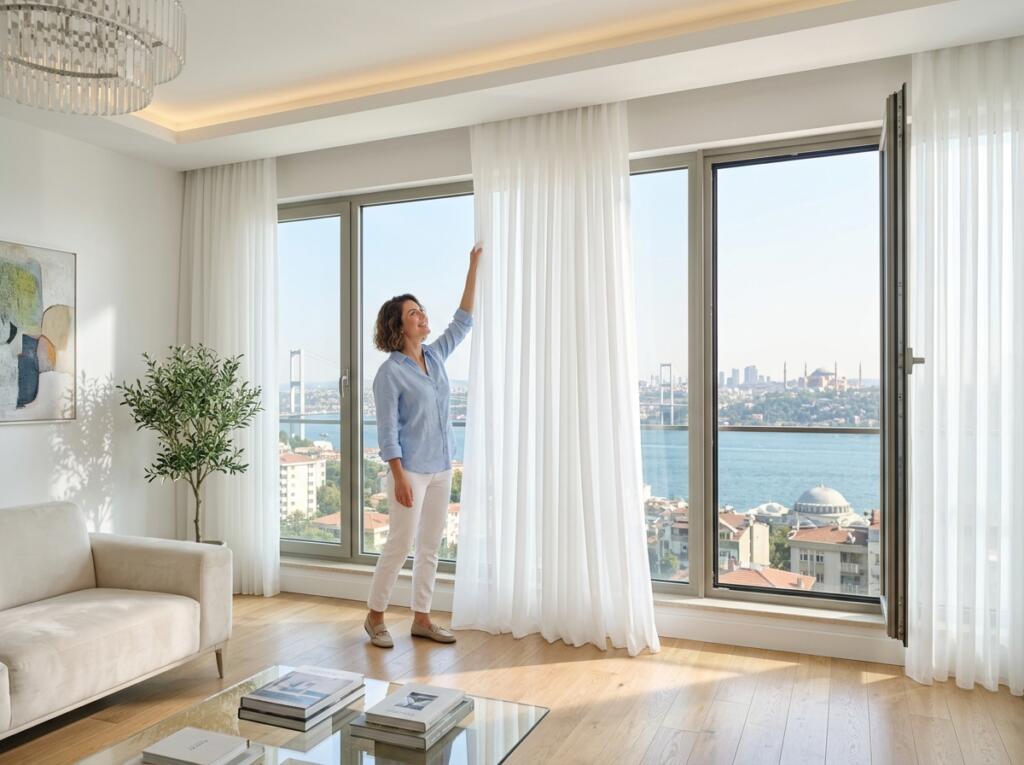 Ütü istemeyen tül perde koleksiyonumuzdan yıka ve as pratikliğine sahip kırışmaz lüks tasarımlar