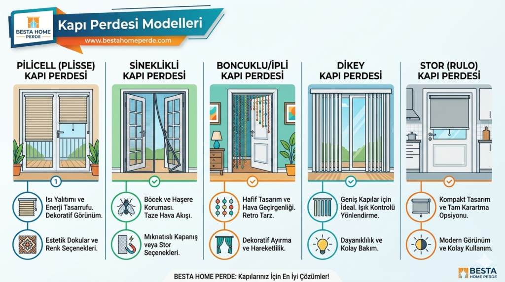 Bahçeye açılan verandada uçuşan beyaz şeritli balkon kapı perdesi