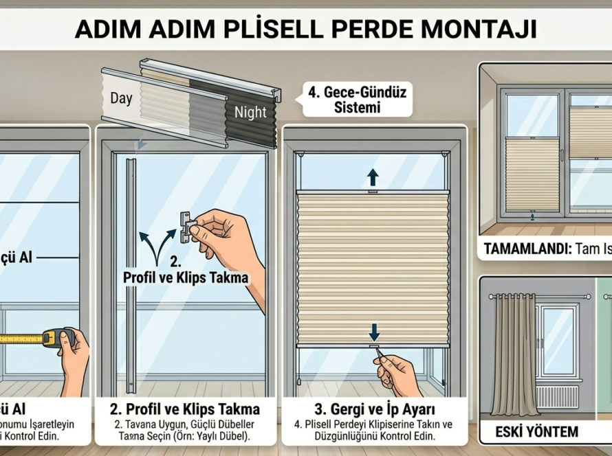 plicell perde nasıl takılır