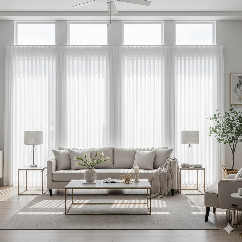 Yeni nesil dikey tül perde mekanizması ve kumaş dilimleri