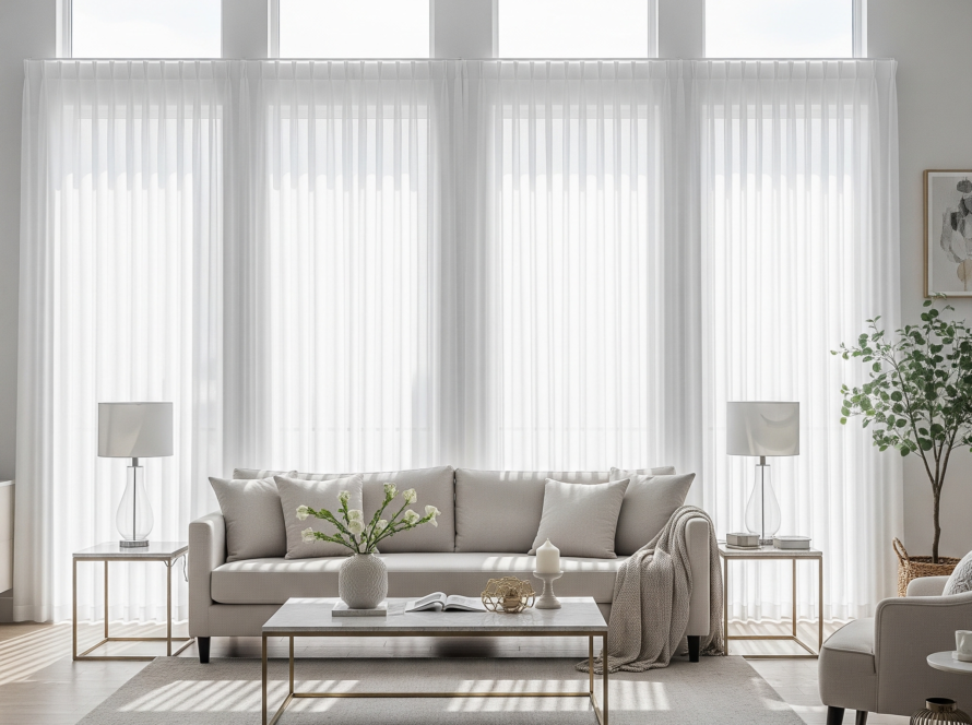 Yeni nesil dikey tül perde mekanizması ve kumaş dilimleri