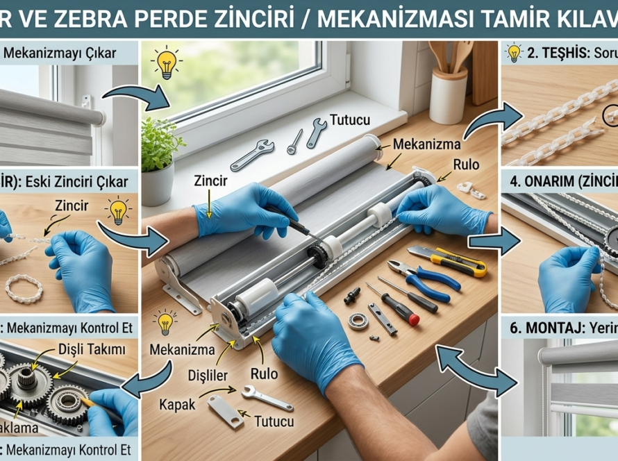 Stor perde yan mekanizma ve zincir tamiri nasıl yapılır