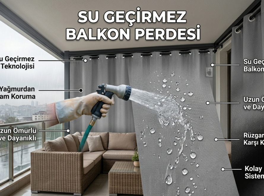 Yağmura ve rüzgara dayanıklı su geçirmez dış mekan balkon perdesi