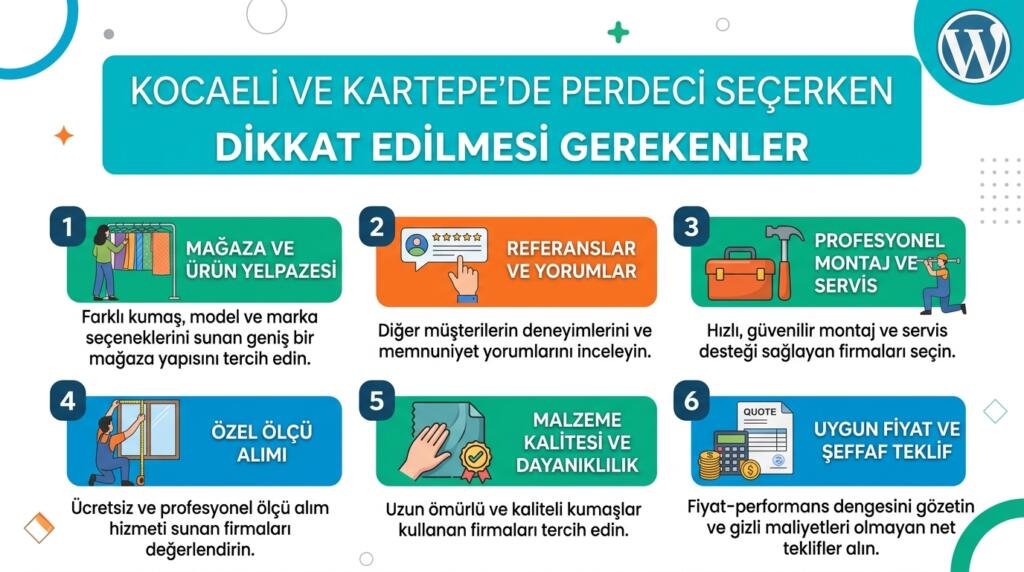 Kocaeli ve Kartepe'de perdeci seçerken dikkat edilmesi gerekenler
