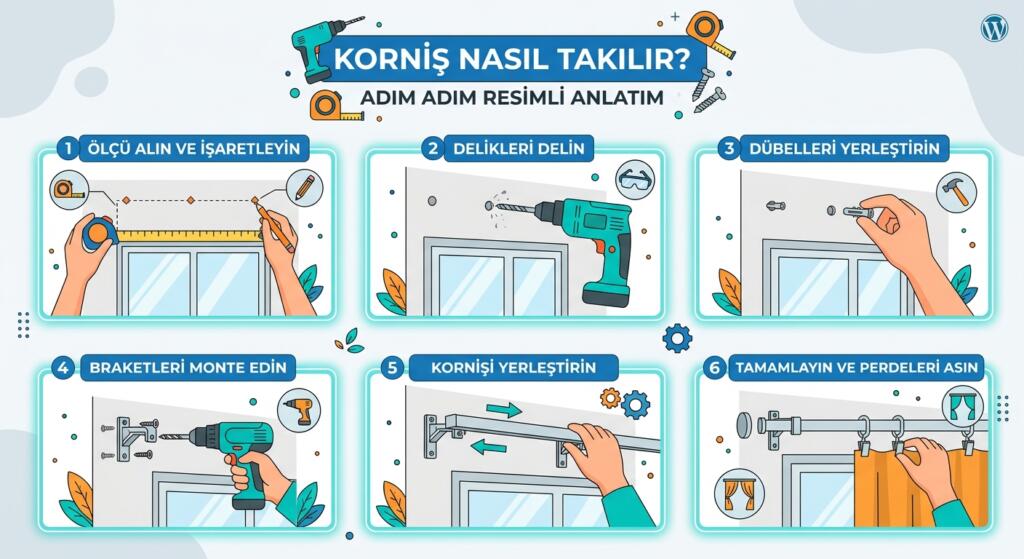 Korniş nasıl takılır, korniş montajı nasıl yapılır