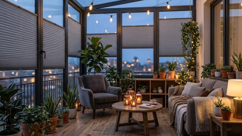 Cam Balkon Plise Perde