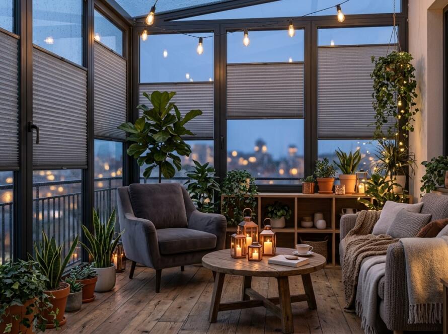 Cam Balkon Plise Perde